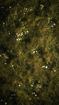 Wild chamomile blooming in summer field