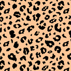 Fototapeta premium Leopard trendy pattern background. Fashionable wild animal cheetah skin natural texture for fashion print design, banner, cover, wallpaper. leopard vector seamless repeating stylish design.