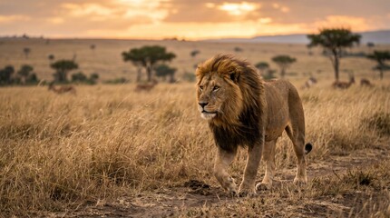lion in grasslands © Ronan