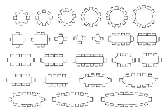 Top View Table Layouts And Seating Plans For Meetings, Conferences And Event Floorplans