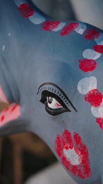 Lord Ganesha Idol Making | Ganpati Bappa Murti | Clay Art Vertical Shot 