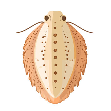 simple vector chiton clipart illustration white background vector art style simple design flat illustration no shadows