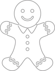 Obraz premium A smiling gingerbread man with icing details and a cheerful expression