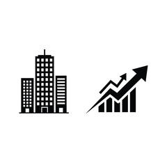 Fototapeta premium black and white cityscape with skyscrapers