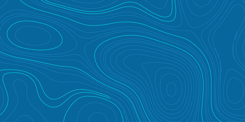 Blue topographic map abstract background with wavy contour lines. Minimalist vector pattern for tech wallpaper. © Creative Lis