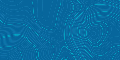 Blue topographic map abstract background with wavy contour lines. Minimalist vector pattern for tech wallpaper. © Vectlis Arts