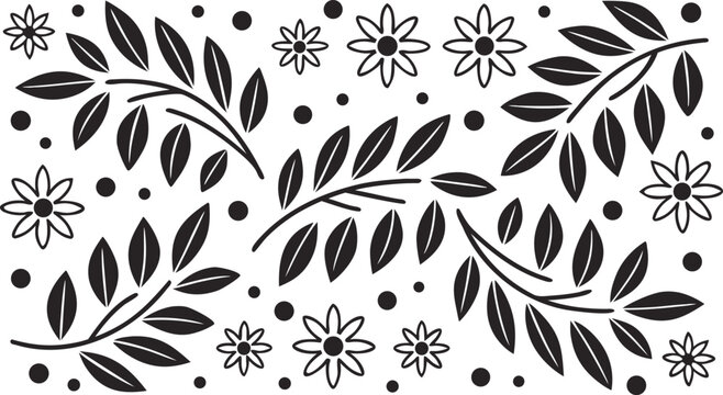 Black and white geometric confetti pattern background