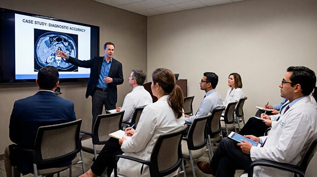 Doctors in a medical conference for the concept of Healthcare.