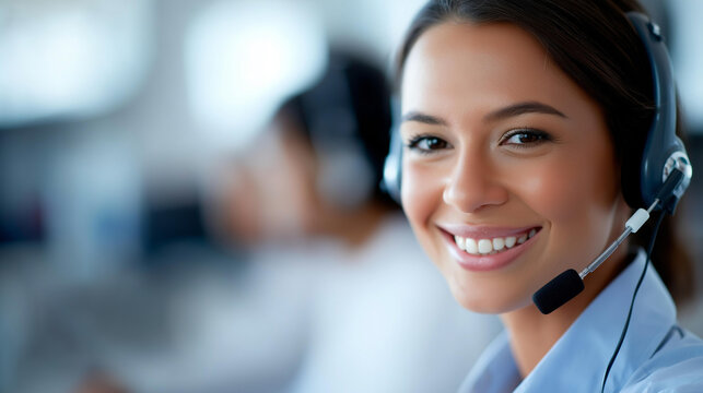 Faceless happy woman computer consultant in a call center for banking support, help desk, or coworking with a smile and technology for customer service and financial loan