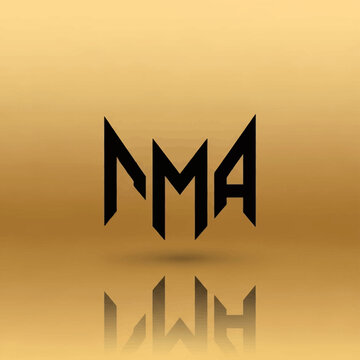Modern NMA Logo Design with Reflective Effect.