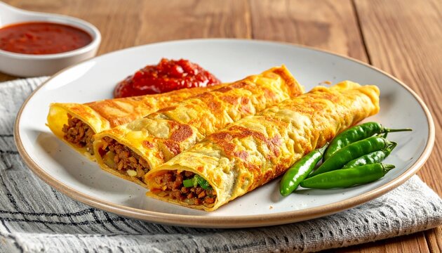  freshly cooked martabak telur beautifully served
