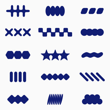 Abstract Geometric Vector Shapes Set in Minimal Style