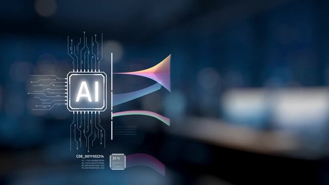 A pair of robotic hands reaches towards a digital interface, visualizing concepts of artificial intelligence through dynamic graphics and data analysis. Synapse