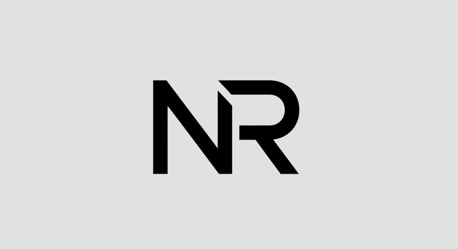 Modern NR Monogram Logo Design.
