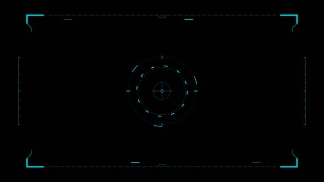 Tactical Visor Frame Sniper Scope Drone Feed HUD Seamless Loop 4K 60FPS