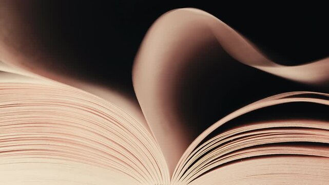 Learning Through Reading Book Pages Turning. Writing and Publishing Concept