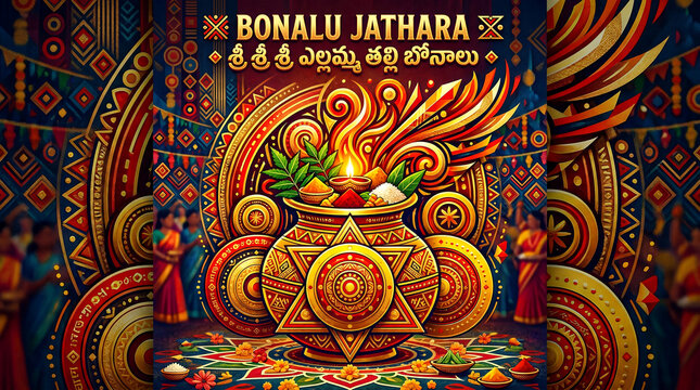 Bonalu is a vibrant Telangana festival honoring Goddess Mahakali, featuring decorated pots, traditional offerings, rhythmic dances, and devotional processions symbolizing gratitude and protection.