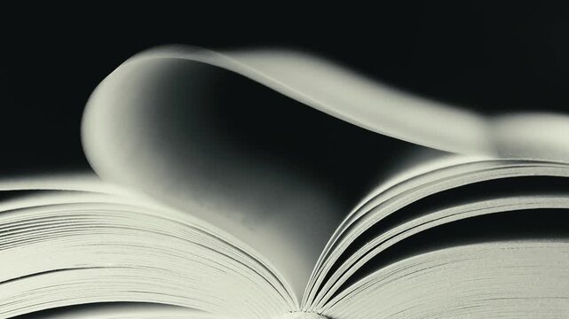Open Book Pages Flipping, Knowledge Concept. Fresh ideas, imagination, personal development.