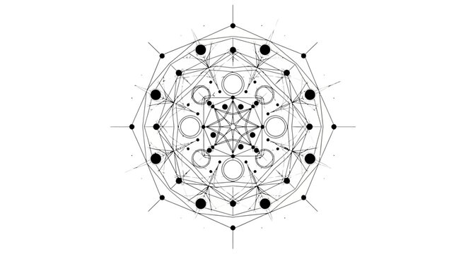 Intricate geometric mandala design pattern.