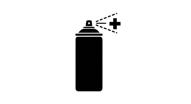 Vector illustration&nbsp;of spray can with positive and negative charge icon on a transparent background
