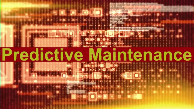 Predictive Maintenance Futuristic Hi-Tech Grid and Numbers Background