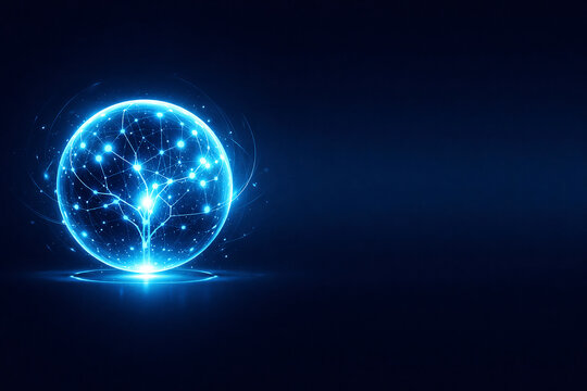 Asistente virtual de inteligencia artificial abstracto