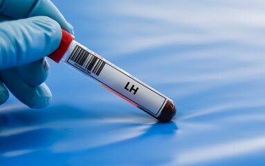 Obraz premium Blood sample tube for LH test analysis.