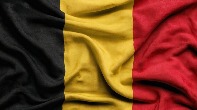 Belgian flag texture with folds