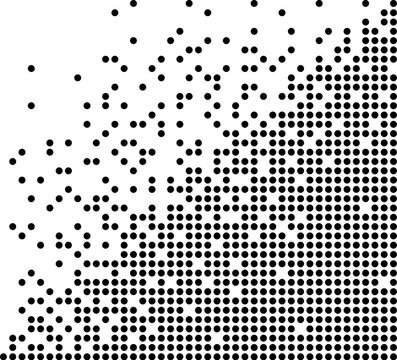 Halftone Grid Disintegrating Dots Pattern