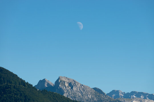 Mountain panorama in Wangen in Switzerland 31.8.2025