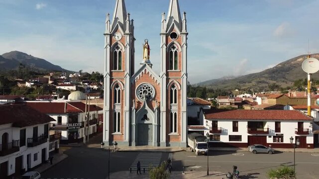 Corrales, Boyaca - Colombia. March 2, 2026. It is an emblematic church with colonial architecture, known for its devotion to the Apostle Saint Jude Thaddeus.