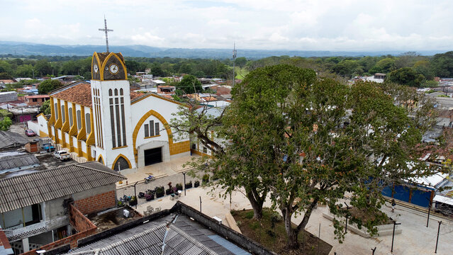 Puerto Nare, Antioquia - Colombia. March 12, 2026. San Luis Beltran Parish is a Colombian Catholic church.