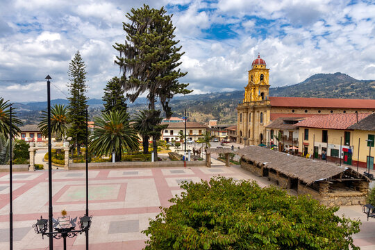 Tibana, Boyaca - Colombia. March 6, 2026. San Laureano Parish is a Colombian Catholic church.