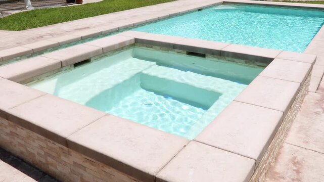 Before-and-After Vertical Reveal of Swimming Pool Construction Transforming into Finished Backyard Oasis