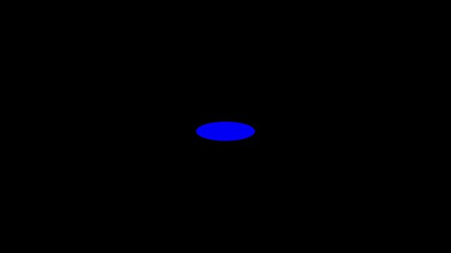 Blue digital pulsing ring animation on black background. HUD interface element for data visualization.
