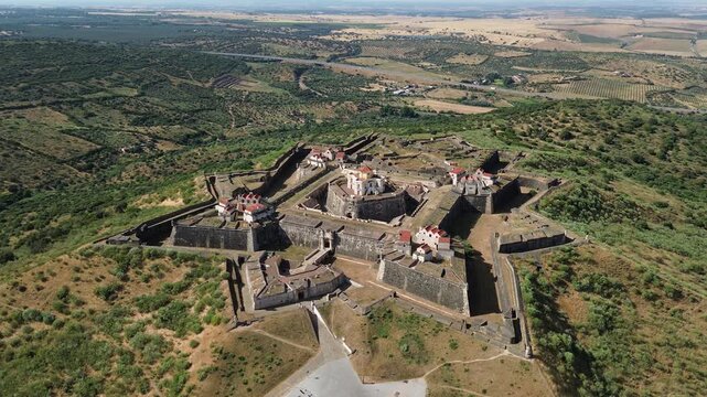 Drone video Forte de Nossa Senhora da Gra&ccedil;a Elvas Portugal Europe