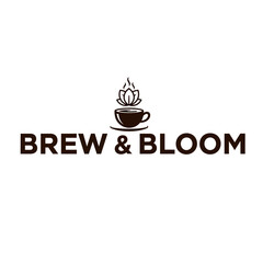 Brew and Bloom Coffee Logo Design. © Kip