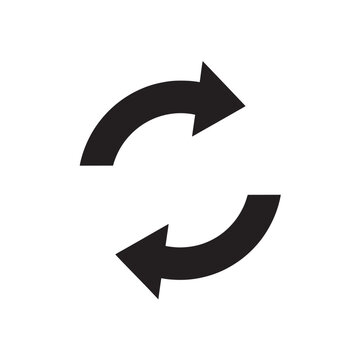 Business Circular Arrows Icon Representing Cycle and Exchange on Transparent Background