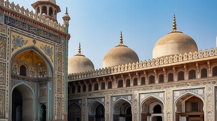 Obraz premium Details of Wazir Khan Mosque, Lahore, Pakistan