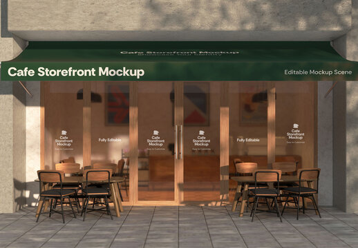 Cafe Storefront Mockup