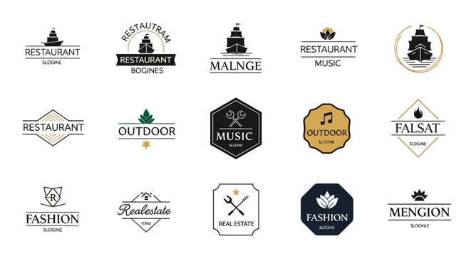 Collection of diverse logos for various businesses and brands.
