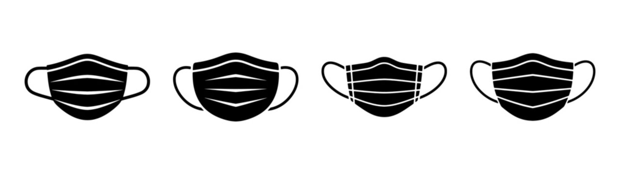 Medical face mask vector illustration for covid protection and safety equipment design concept