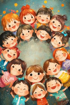 Illustration of Childrens Day Children