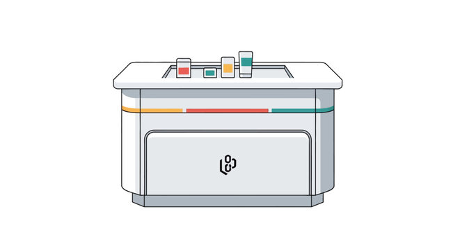 HP Printer with Colorful Ink Cartridges.