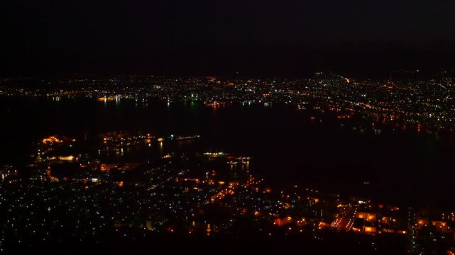 函館山から望む黎明の函館市街