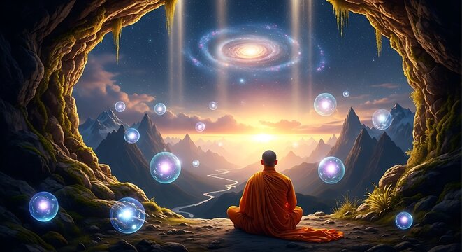 Monks Cosmic Meditation - Inner Peace and Universal Connection.
