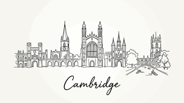 Illustrative skyline of Cambridge featuring historic architecture and scenic views showcasing the city's unique charm