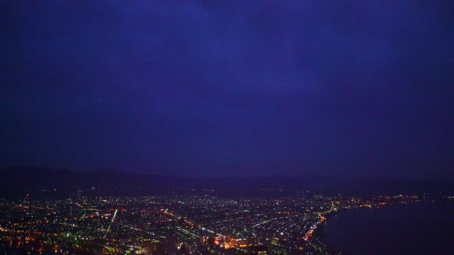函館山から望む黎明の函館市街