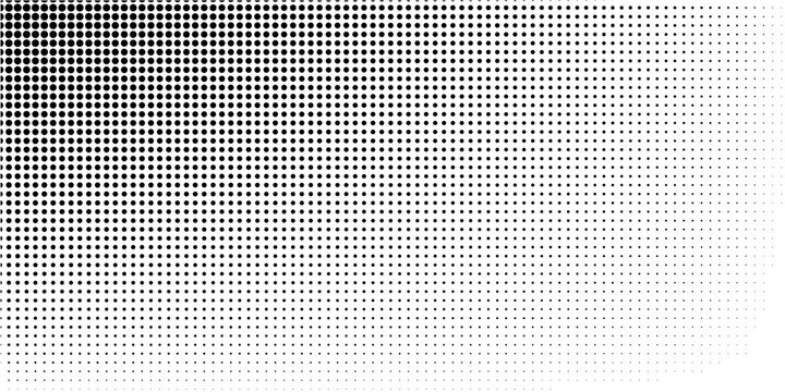 Halftone gradient. Dotted gradient, smooth dots spraying and halftones dot background seamless horizontal geometric pattern vector template set eps 10