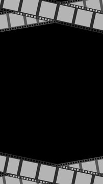 Vertical order film animation with transparent background